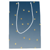 Gold Stars Sky Shine Bright Ombre Medium Cadeauzakje (Voorkant)