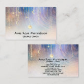 *~* Gold Stars Sparkle Moon Sun Celestial Rainbow Visitekaartje (Voorkant / Achterkant)
