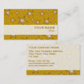Gold Stars stripe-template voor visitekaartjes (Voorkant / Achterkant)