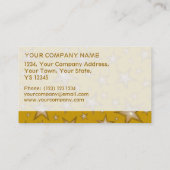 Gold Stars stripe-template voor visitekaartjes (Achterkant)