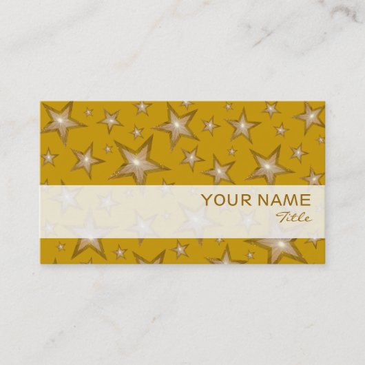 Gold Stars stripe-template voor visitekaartjes (Voorkant)