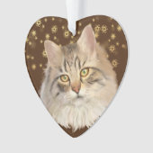 Gold Stars Tabby Cat Grandchild Ornament (voorkant)