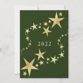Gold Stars - Uitnodiging voor nieuwe jaren (Achterkant)
