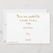 Gold Stars uitnodiging wit (Achterkant)