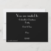 Gold Stars-uitnodiging zwart Kaart (Achterkant)