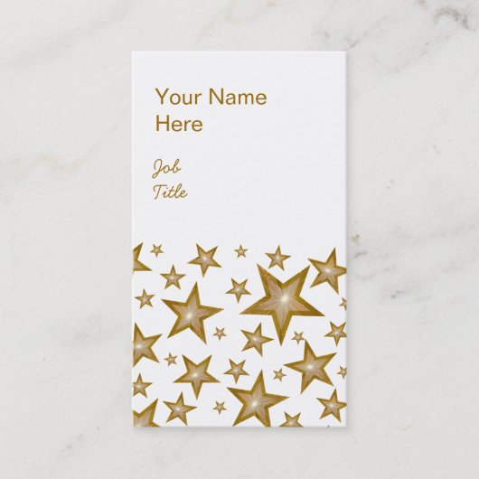 Gold Stars visitekaartje wit portret (Voorkant)