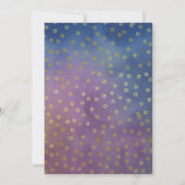 Gold Stars Waterverf Bat Mitzvah Kaart (Achterkant)