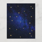 Gold Stars Wedding Place Card - Gedrukte gastnaam (Achterkant)