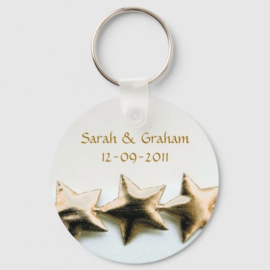 Gold Stars Wedding Sleutelhanger (Voorkant)