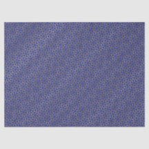 Gold Stars Weefpapier Arabesque Pattern Blue