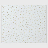 Gold Stars wit design Cadeaupapier (Vlak)