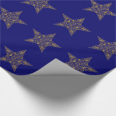 Gold Stars Wrapping Paper Cadeaupapier (Hoek)