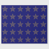Gold Stars Wrapping Paper Cadeaupapier (Vlak)