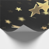 Gold Stars Wrapping Paper Cadeaupapier (Hoek)