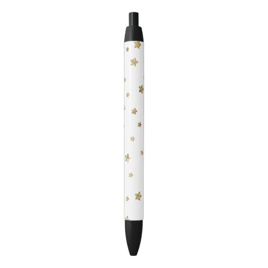 Gold Stars Zwarte Inkt Pen (Voorkant Verticaal)