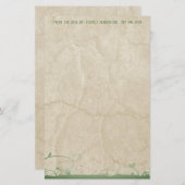 Gold Stationery met groene cirkels Briefpapier (Voorkant / Achterkant)