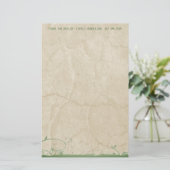 Gold Stationery met groene cirkels Briefpapier (Staand voorkant)