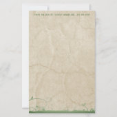 Gold Stationery met groene cirkels Briefpapier (Voorkant)