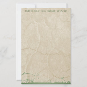 Gold Stationery met groene cirkels Briefpapier