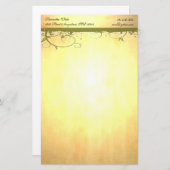 Gold Stationery met groene cirkels Briefpapier (Voorkant / Achterkant)