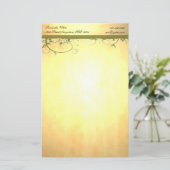 Gold Stationery met groene cirkels Briefpapier (Staand voorkant)