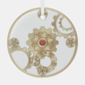 Gold Steampunk Ceramic Ornament (Voorkant)