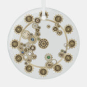 Gold Steampunk Ceramic Ornament (Voorkant)
