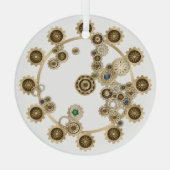 Gold Steampunk Ceramic Ornament (Achterkant)