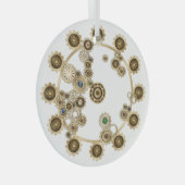 Gold Steampunk Ceramic Ornament (Voorkant Rechts)