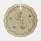 Gold Steampunk Ceramic Ornament (Voorkant)