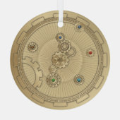 Gold Steampunk Ceramic Ornament (Achterkant)