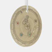Gold Steampunk Ceramic Ornament (Voorkant Rechts)