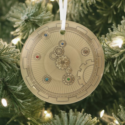 Gold Steampunk Ceramic Ornament (Insitu)