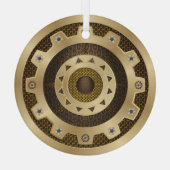 Gold Steampunk Ceramic Ornament (Achterkant)