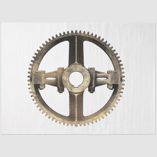 Gold SteamPunk Series Design 26 Tissuepapier (Voorkant)