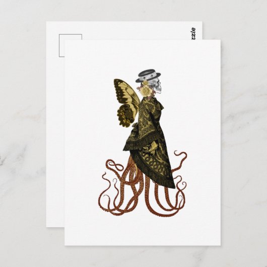 Gold SteamPunk Series Design 5 Briefkaart (Voorkant / Achterkant)