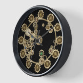 Gold Steampunk-wandklok (Hoek)