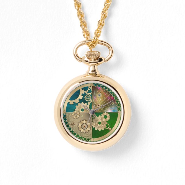 Gold Steampunk Watch Horloge (Voorkant)