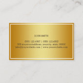 Gold Steel Metal Visitekaartje (Achterkant)