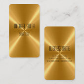 Gold Steel Metal Visitekaartje (Voorkant / Achterkant)