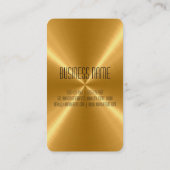Gold Steel Metal Visitekaartje (Achterkant)