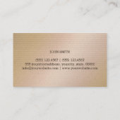 Gold Steel Metal Visitekaartje (Achterkant)