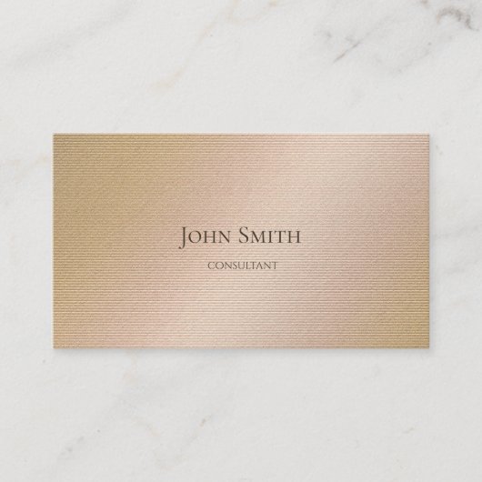 Gold Steel Metal Visitekaartje (Voorkant)