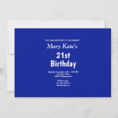 Gold sterren met bericht op blauwe dag kaart (Achterkant)