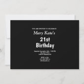 Gold sterren met bericht op zwarte dag kaart (Achterkant)