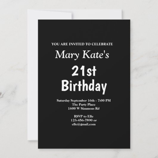 Gold sterren met bericht op zwarte dag kaart (Achterkant)