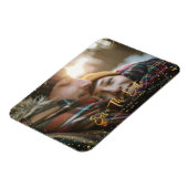 Gold sterren script foto moderne bruiloft magneet (Linkerzijde)