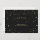 Gold sterren script foto moderne bruiloft save the date (Achterkant)