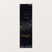 Gold Sterrennacht Wedding Online RSVP Folded Kaart Visitekaartje (Buitenkant ongevouwen)