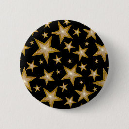 "Gold" sterstrips zwart Ronde Button 5,7 Cm